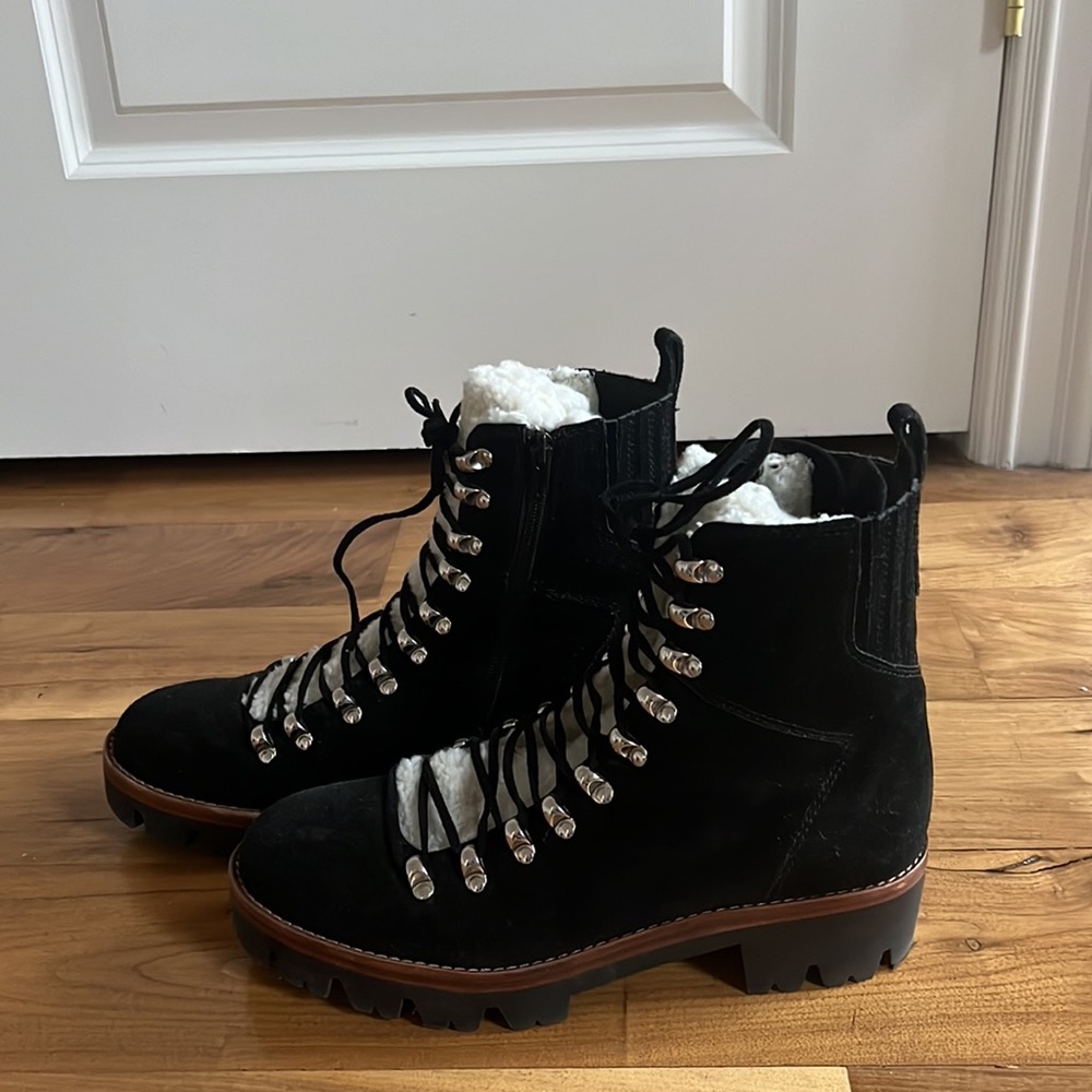 Jeffrey Campbell | Culvert Shearling Hiking Boot | Black - Size 41